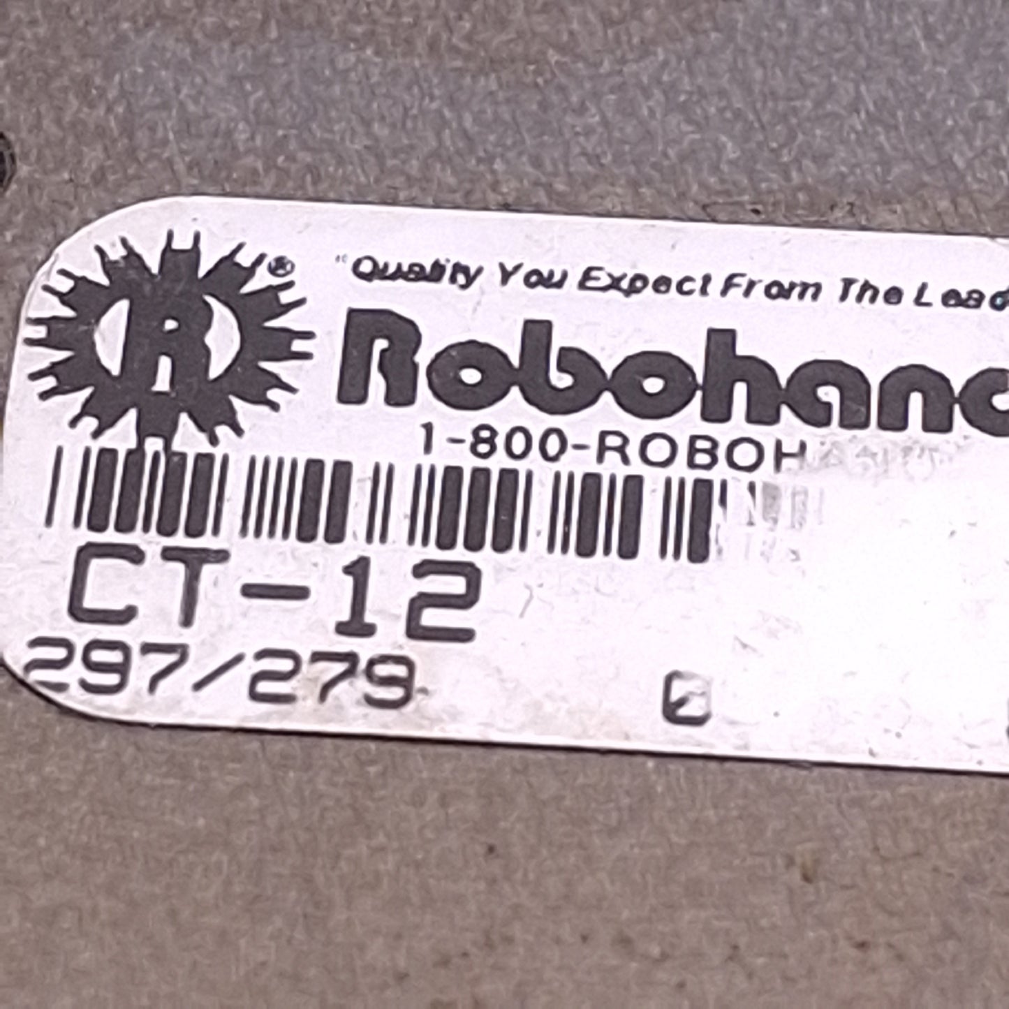 Used Robohand CT-12 Angular Gripper, 180° Grip, ø0.47in Bore, 7.2lbf, 40-100psi, M5