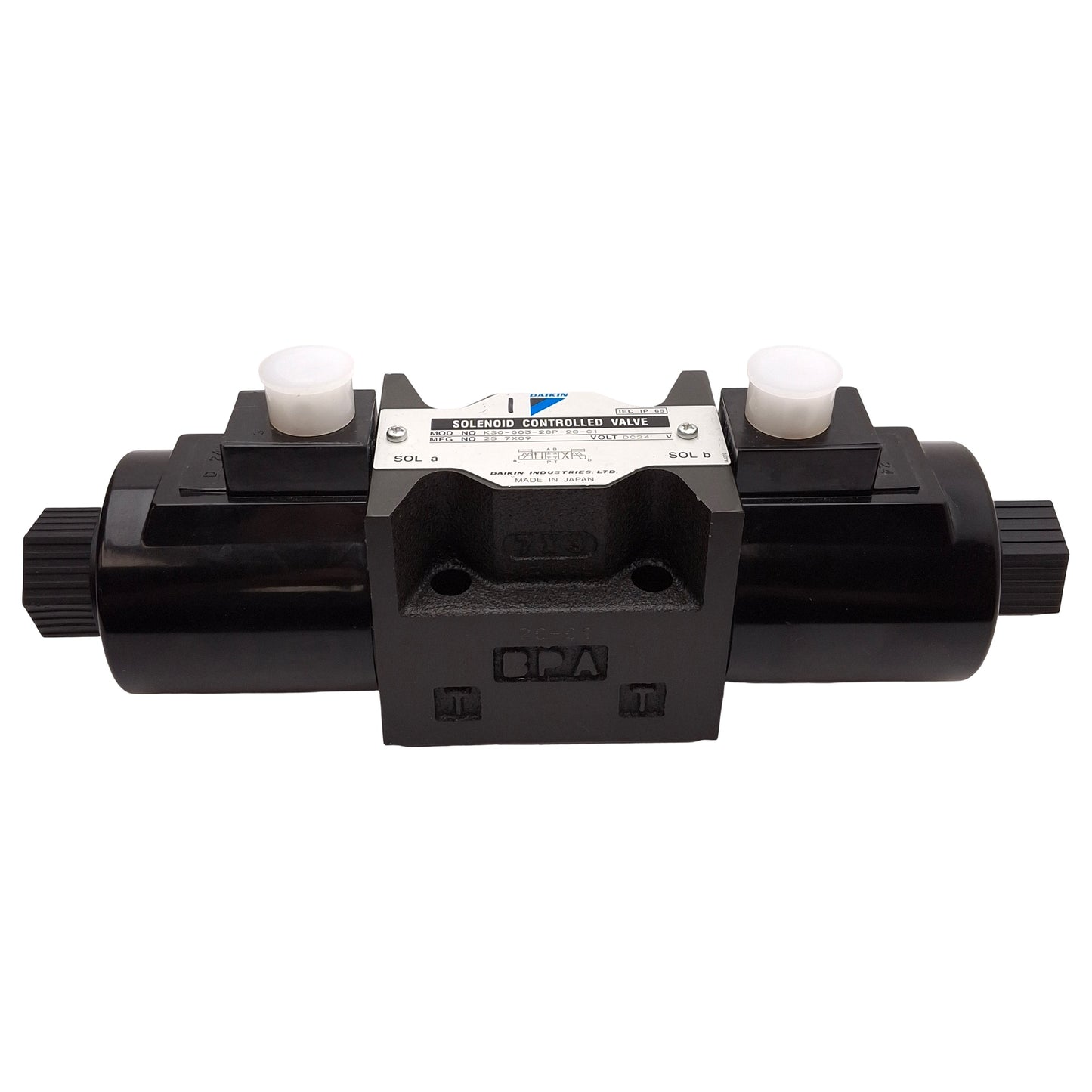 Used Daikin KSO-G03-2CP-20-C1 Solenoid Hydraulic Valve, 25MPa, 160L/min, 24VDC Coils