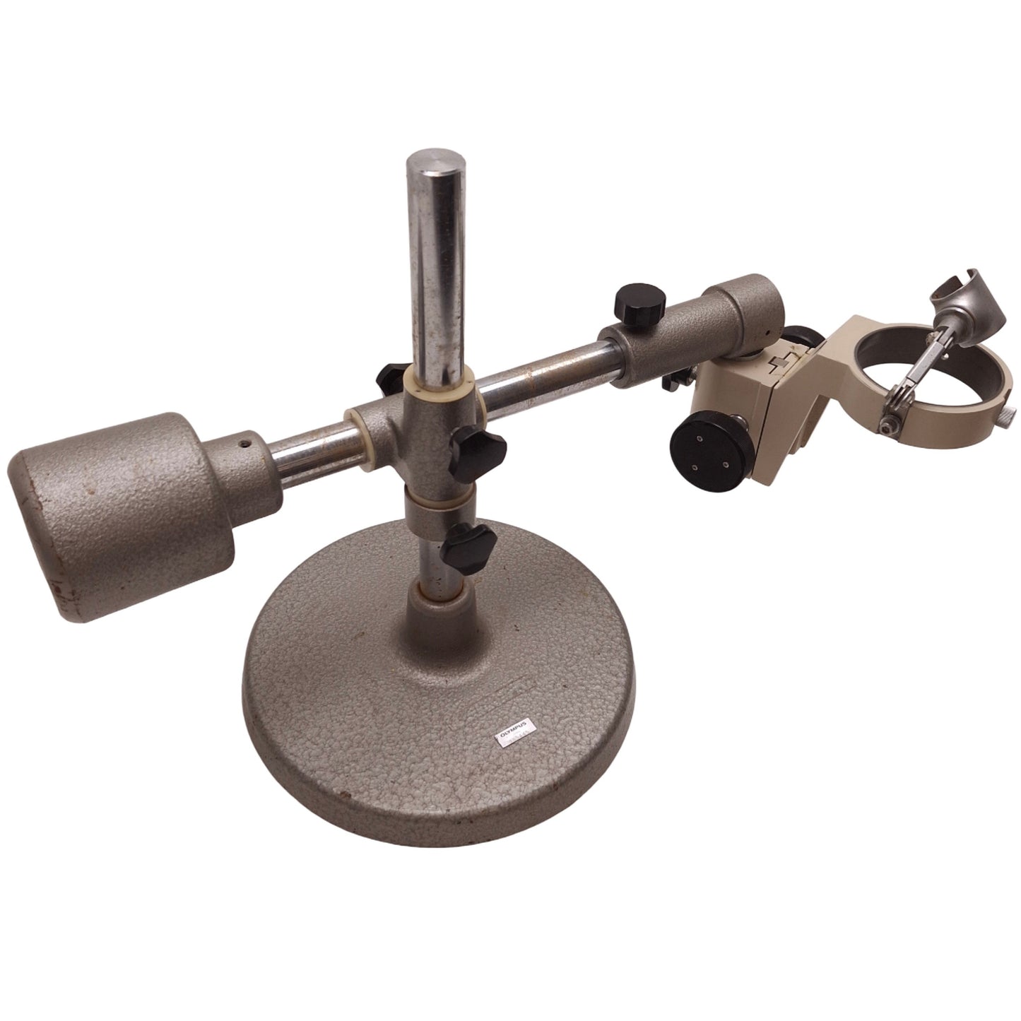 Used Olympus Microscope Boom Stand w/Focus Block ø76mm, 16-3/4in Arm, 9-7/8in Post