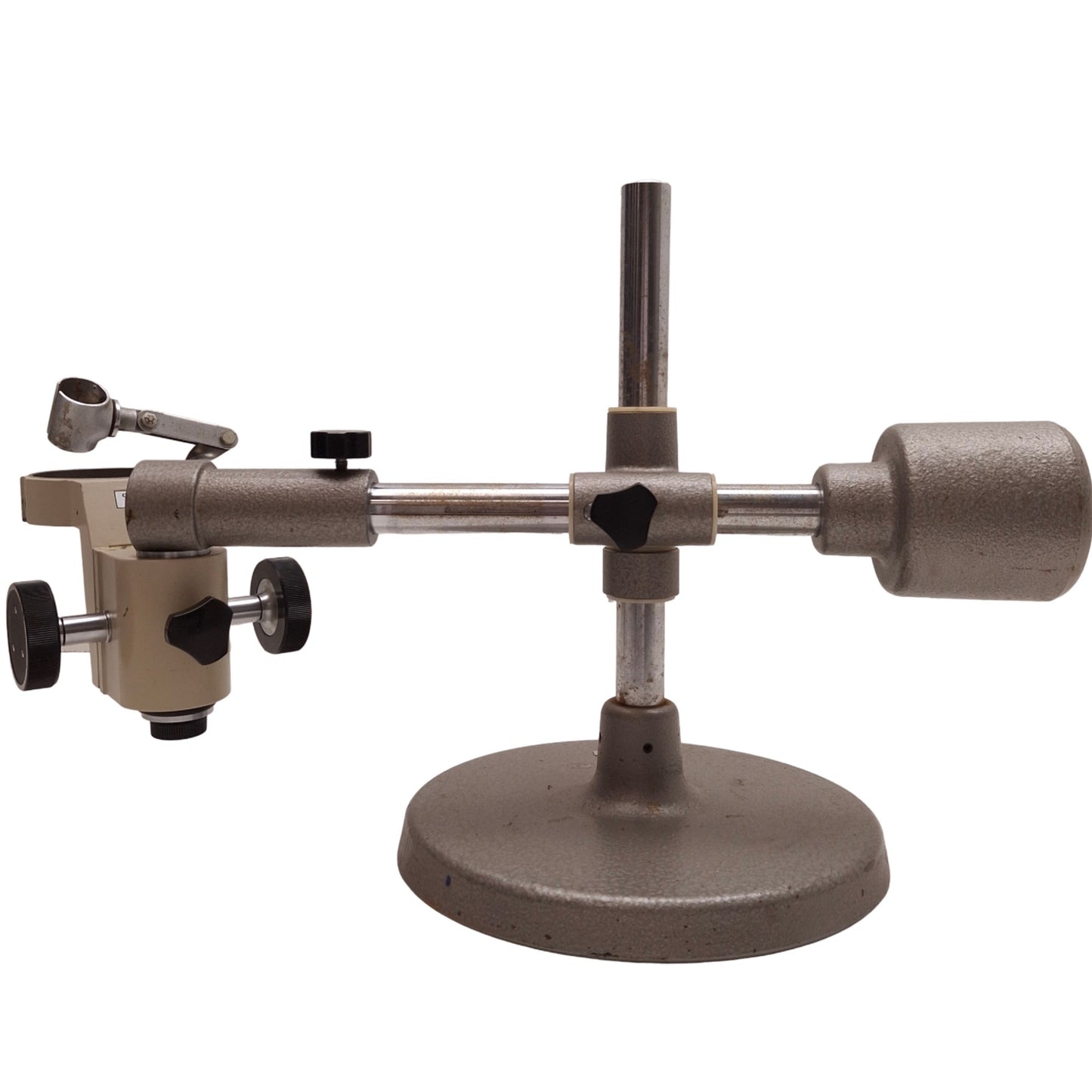 Used Olympus Microscope Boom Stand w/Focus Block ø76mm, 16-3/4in Arm, 9-7/8in Post