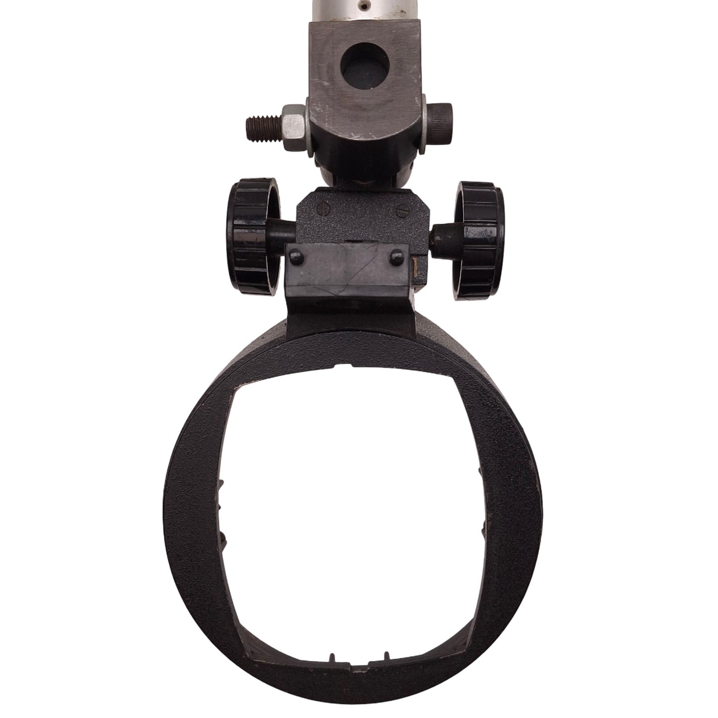 Used Bausch & Lomb Microscope Boom Stand w/ Focus Block 10x10in Base, 20-3/4in Arm