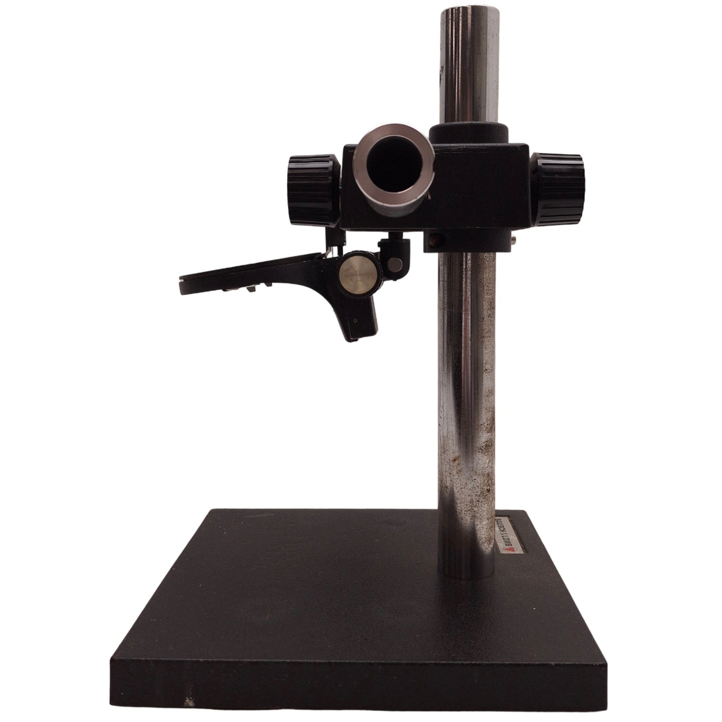 Used Bausch & Lomb Microscope Boom Stand w/ Focus Block 10x10in Base, 20-3/4in Arm