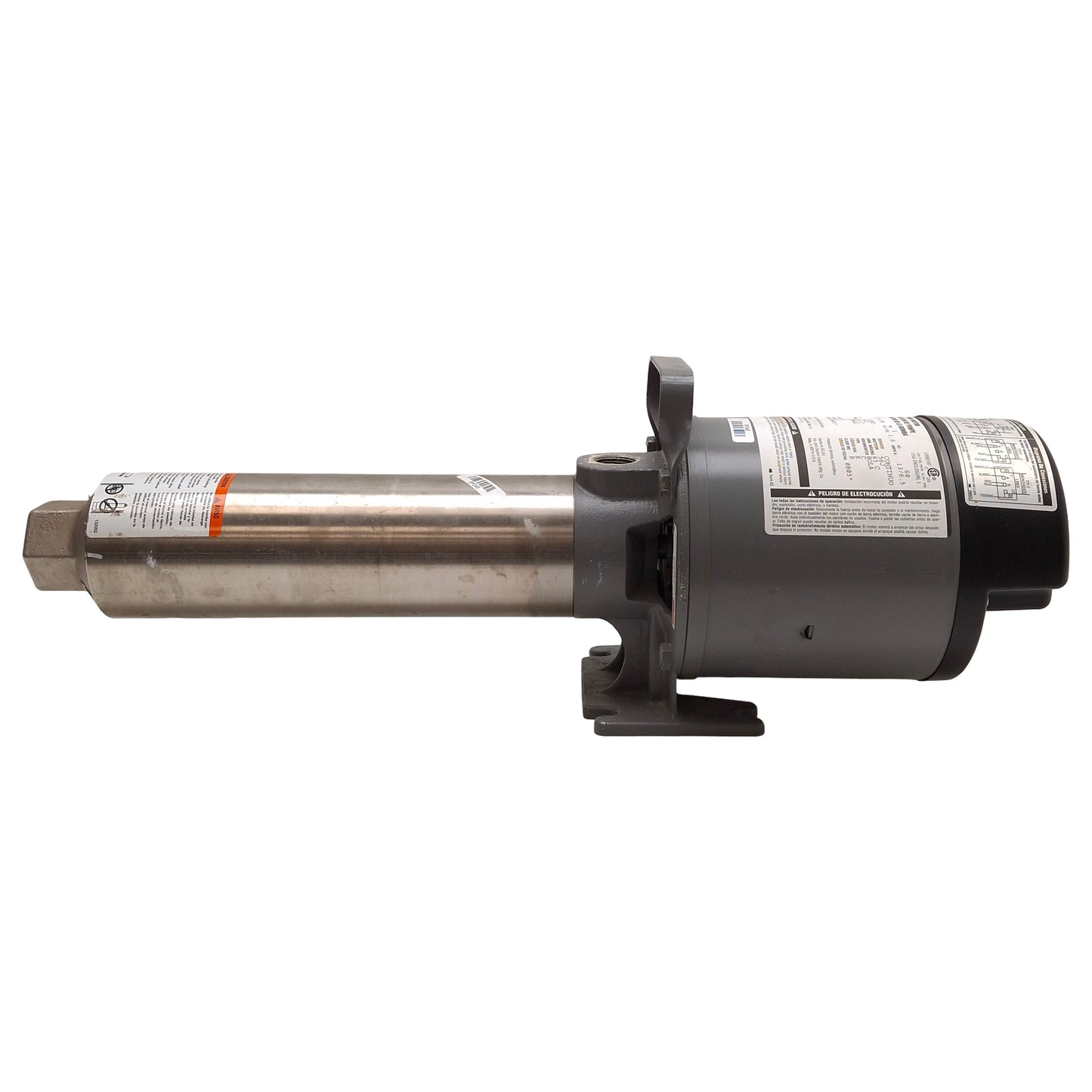 Used Dayton 2PC42E Stainless Steel 12-Stage Booster Pump, 1/2HP 115/230VAC, 3/4in NPT