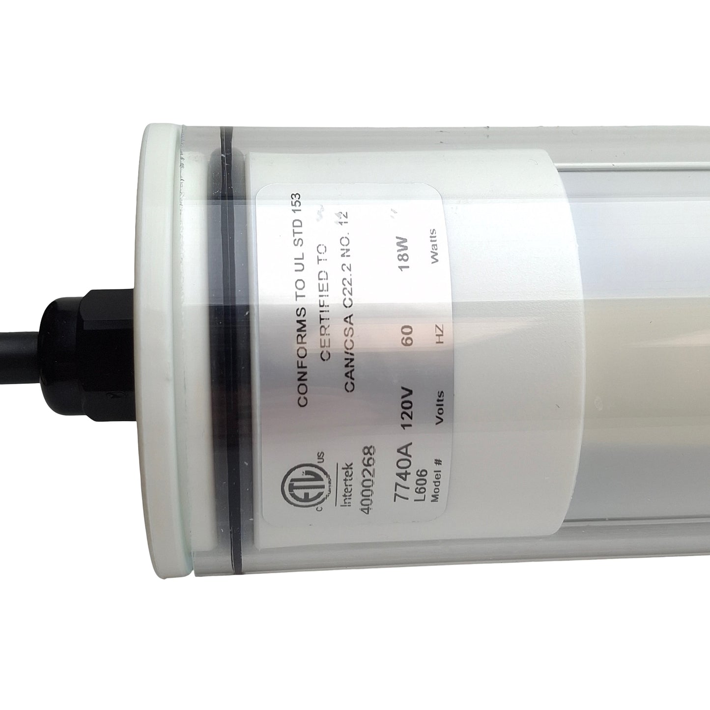 New – Open box Electrix 7740A Fluorescent Machine Light, 17in, 120VAC 18W, 9ft Cable