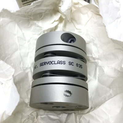New – Open box Zero-Max SC035R Servoclass Double Disc Flexible Shaft Coupling 3/8" x 1/2" Bores