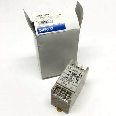 New – Open box Omron S82K-00324 DIN Rail Power Supply, 100-240VAC In, 0.13A 24VDC 3.1W Out