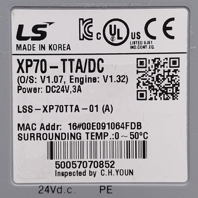 New LS XP70-TTA/DC XGT HMI Panel, 10.4in TFT LCD Display, 640x480 Pixels, 24VDC