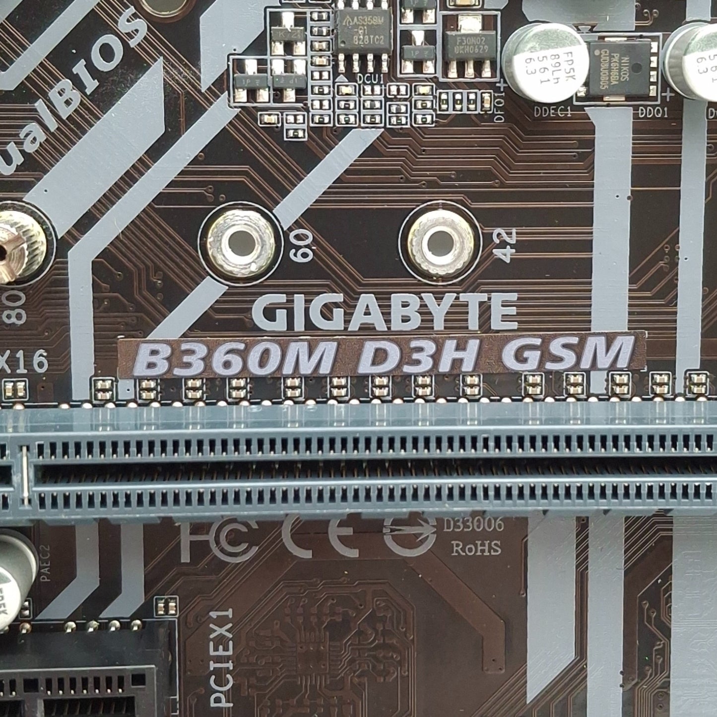 Used GIGABYTE B360M D3H GSM mATX Motherboard, w/ I7-8700K, 4x DIMM, PCIe x16/1/4, PCI
