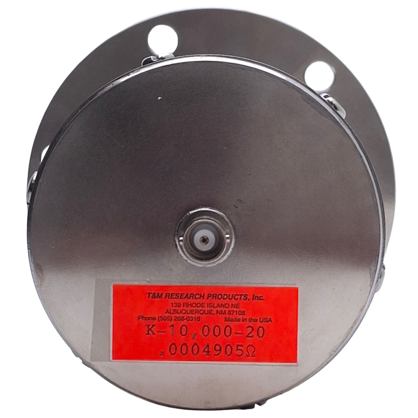 Used T&M Research Products K-500-1 Coaxial Shunt 0.0005 Ohms, 2.2MHz, ø5.25in Flange