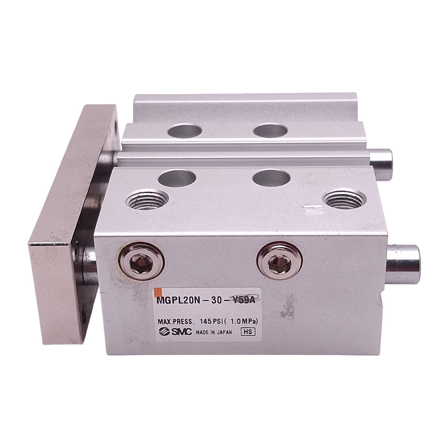 Used SMC MGPL20N-30 Compact Cylinder, ø20mm Bore, 30mm Stroke, 145psi, 1/8in NPT