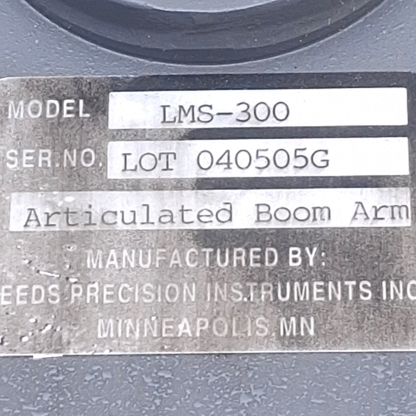 Used Leeds LMS-300 Articulating Microscope Stereoscope Boom Arm, 2-Joint, 24.5" Reach
