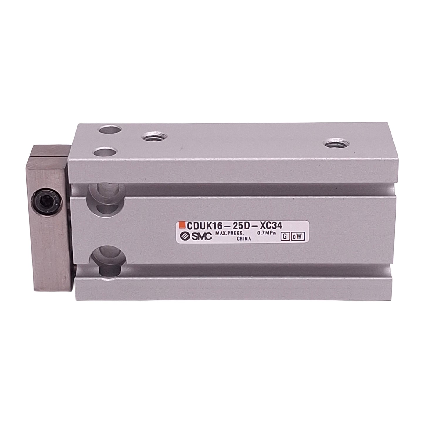 New SMC CDUK16-25D-XC34 Free Mount Cylinder, ø16mm Bore, 25mm Stroke, M5x0.8, 0.7MPa