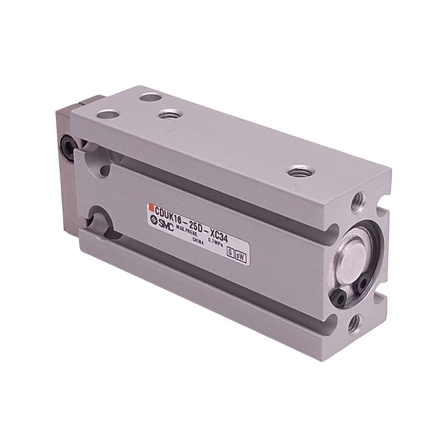 New SMC CDUK16-25D-XC34 Free Mount Cylinder, ø16mm Bore, 25mm Stroke, M5x0.8, 0.7MPa