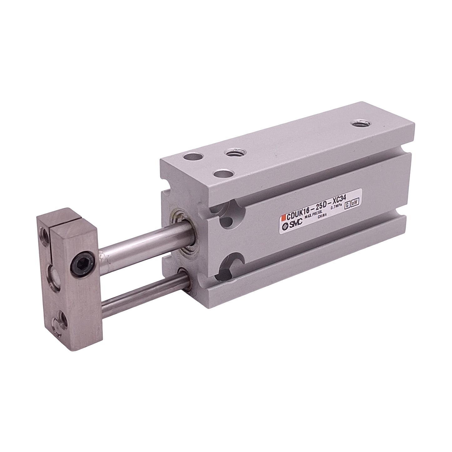 New SMC CDUK16-25D-XC34 Free Mount Cylinder, ø16mm Bore, 25mm Stroke, M5x0.8, 0.7MPa