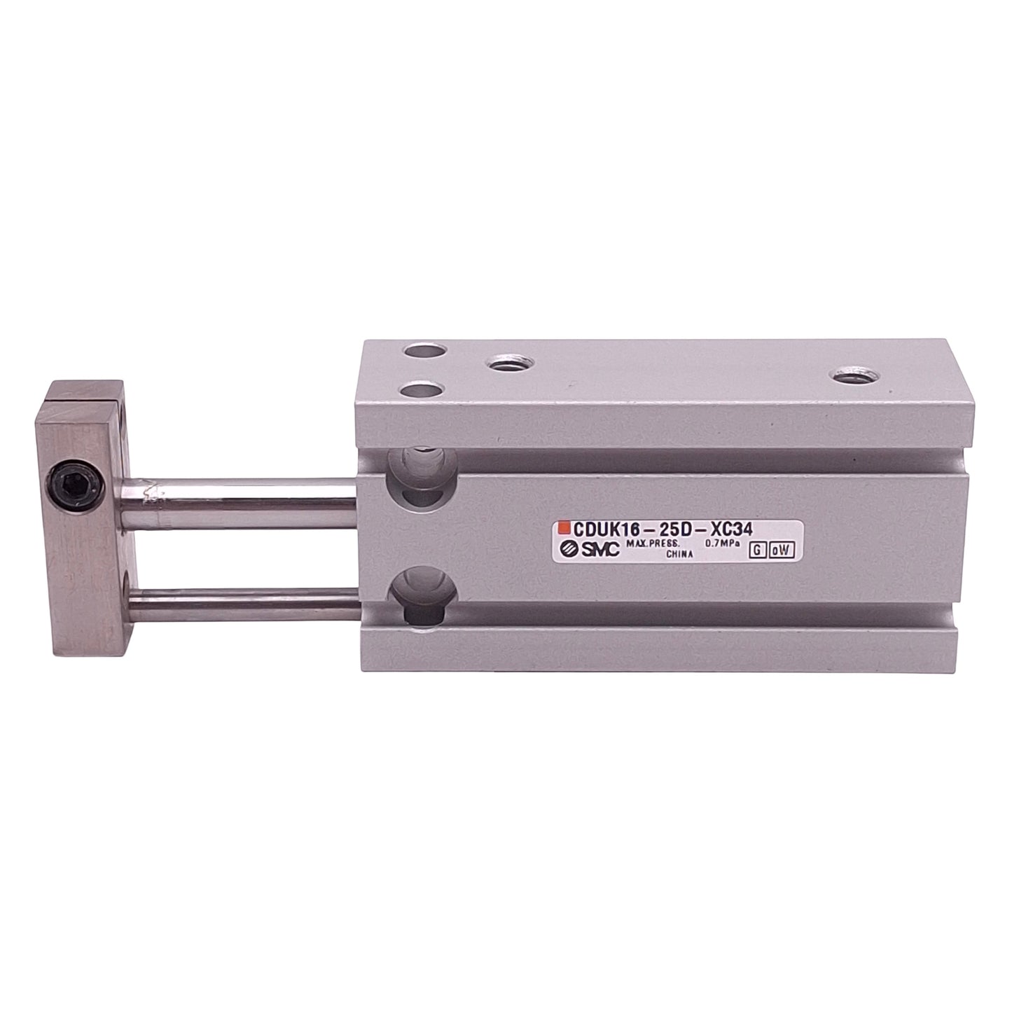 New SMC CDUK16-25D-XC34 Free Mount Cylinder, ø16mm Bore, 25mm Stroke, M5x0.8, 0.7MPa