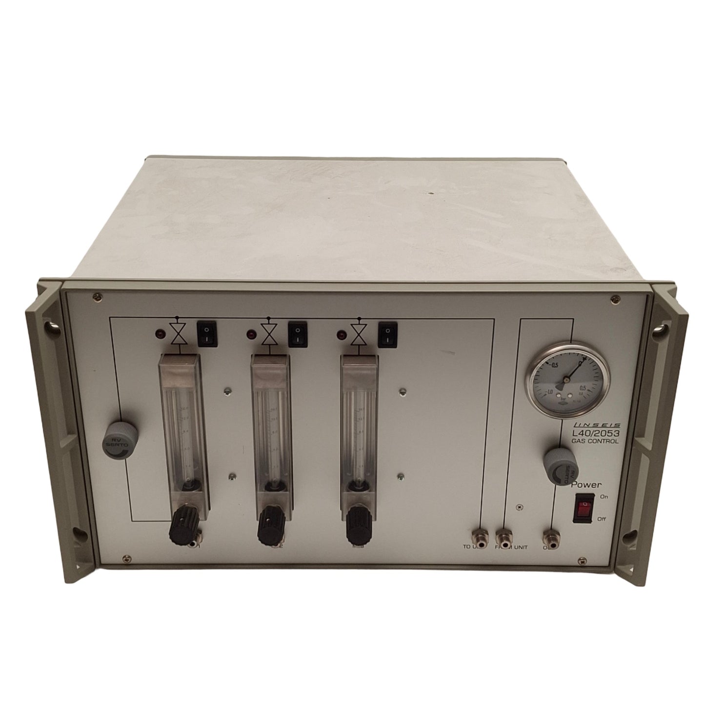 Used Linseis L40/2053 Gas Dosing/Mixing System, 3-Pipes, 1bar Max, 230VAC, 1/8in NPT
