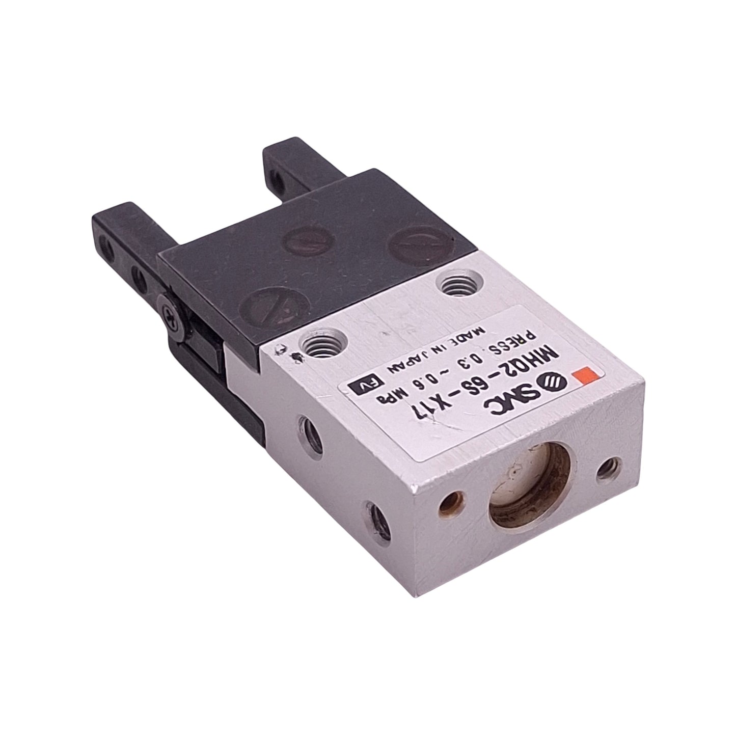 Used SMC MHQ2-6S-X17 Pneumatic Parallel Gripper, ø6mm Bore, 4mm Stroke, 0.3-0.6MPa