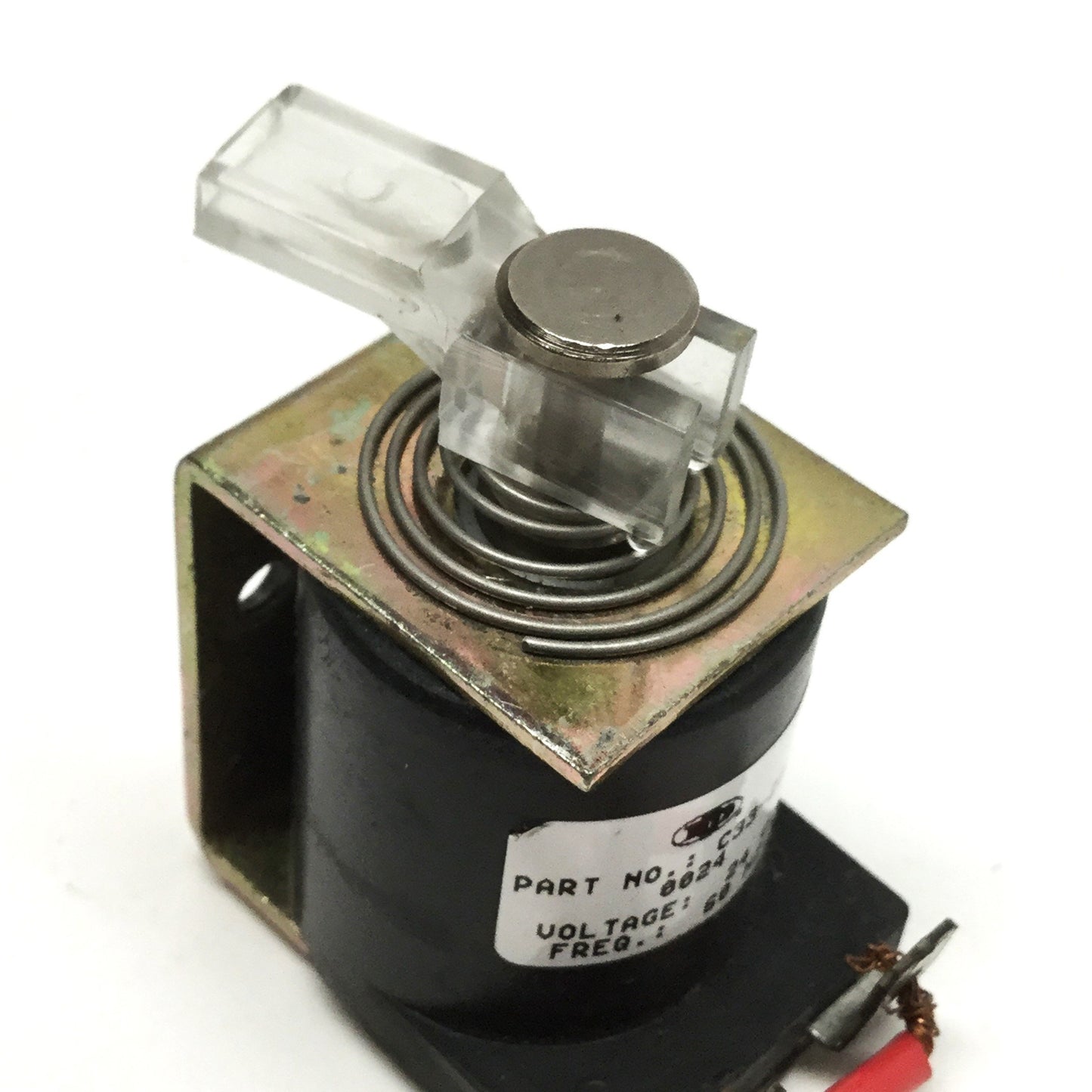 Used Dormeyer C33-2022-0024 Open C Frame Pull Solenoid, 24VAC 60Hz Coil, 1/2" Stroke