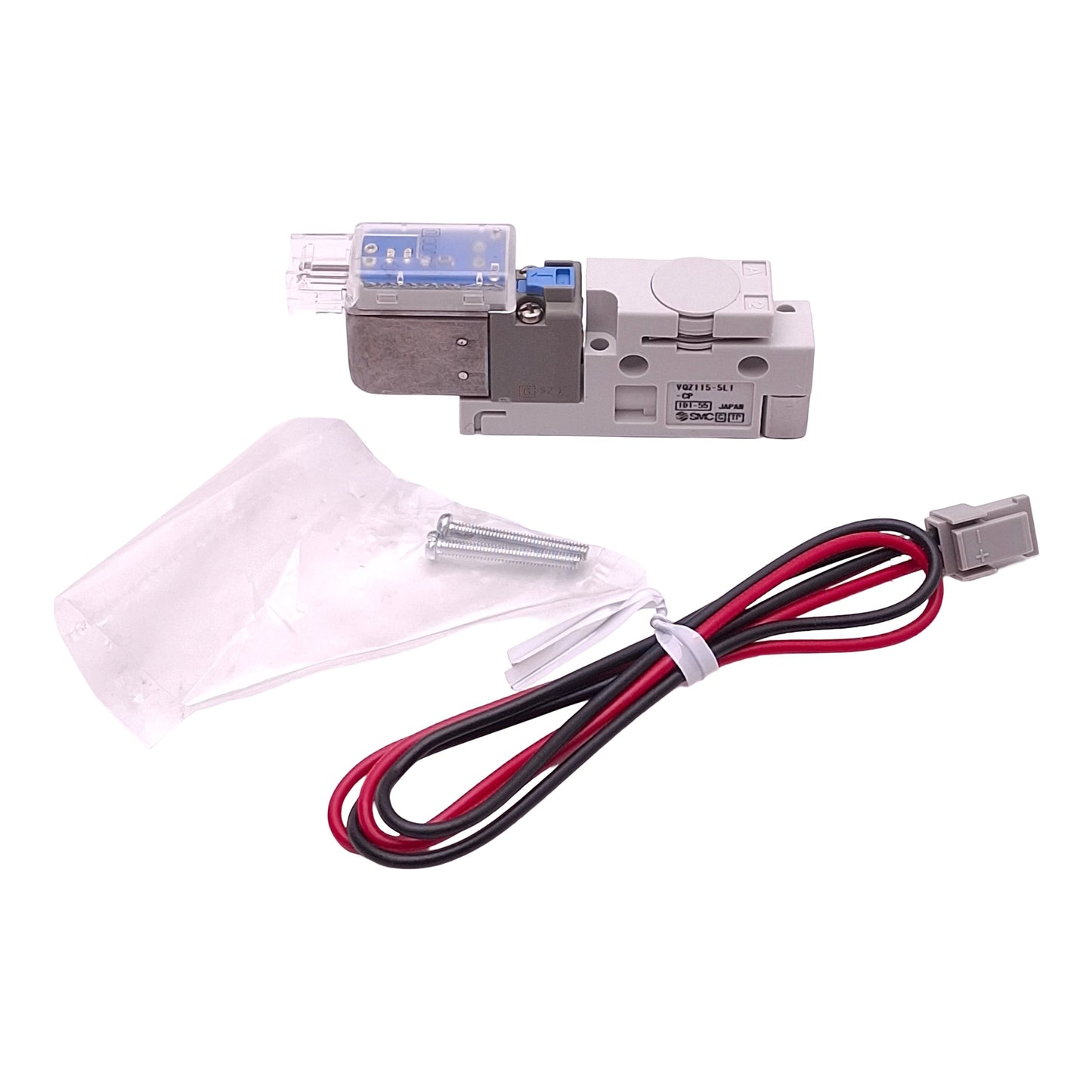 New Lot of 2 SMC VQZ115-5L1-CP Solenoid Valve, 3-Way, 0.1MPa-0.7MPa, 24VDC Coil