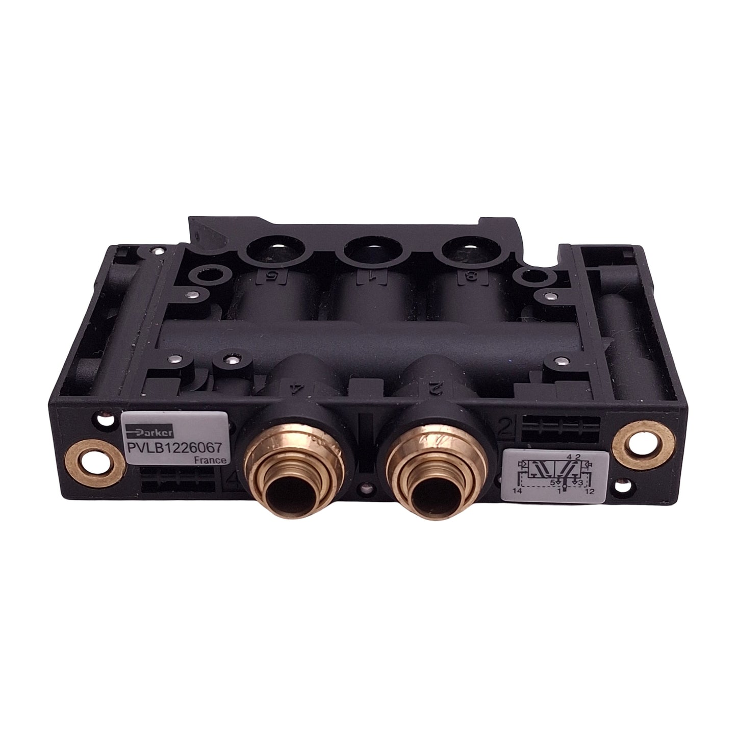 Used Parker PVL-B1226067 Inline Valve Module, 5/2-Way Double Acting, ø1/4in Push-In