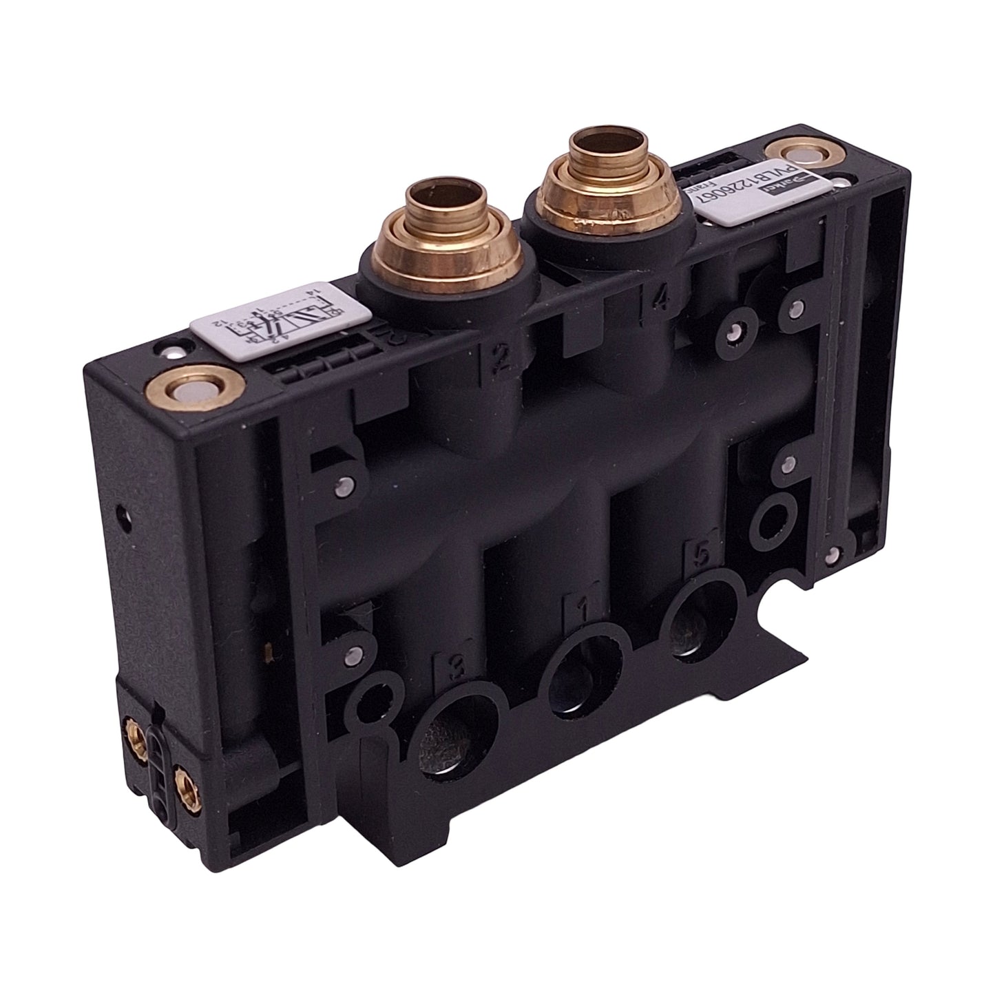 Used Parker PVL-B1226067 Inline Valve Module, 5/2-Way Double Acting, ø1/4in Push-In
