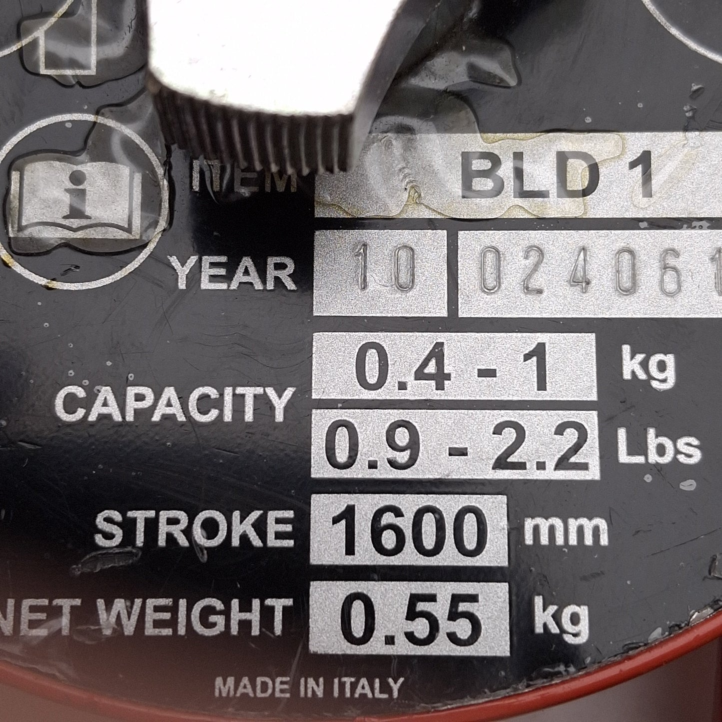 Used Ingersoll Rand BLD1 Light Duty Spring Tool Balancer, 0.9-2.2lbs, 63in Stroke
