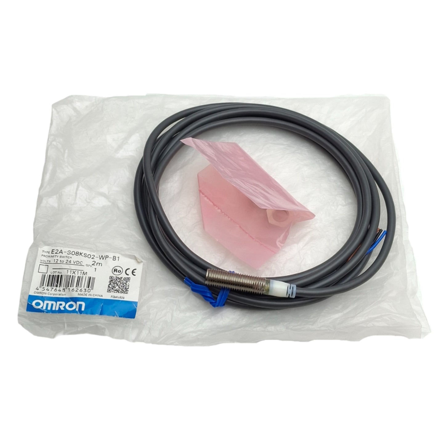 New Omron E2A-S08KS02-WP-B1 Proximity Sensor PNP-NO 3-Wire, 2mm Range, M8, 12-24VDC