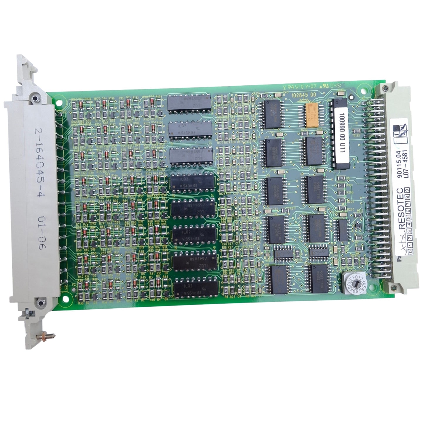 Used Resotec 90115.04 Digital Input Board 7in x 5-1/4in, (2x) DIN 41612 Connector