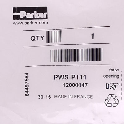 New Parker PWS-P111 Plug-In Pressure Sensor, N.O., ø4mm Push-In, 0-10bar, 90l/min