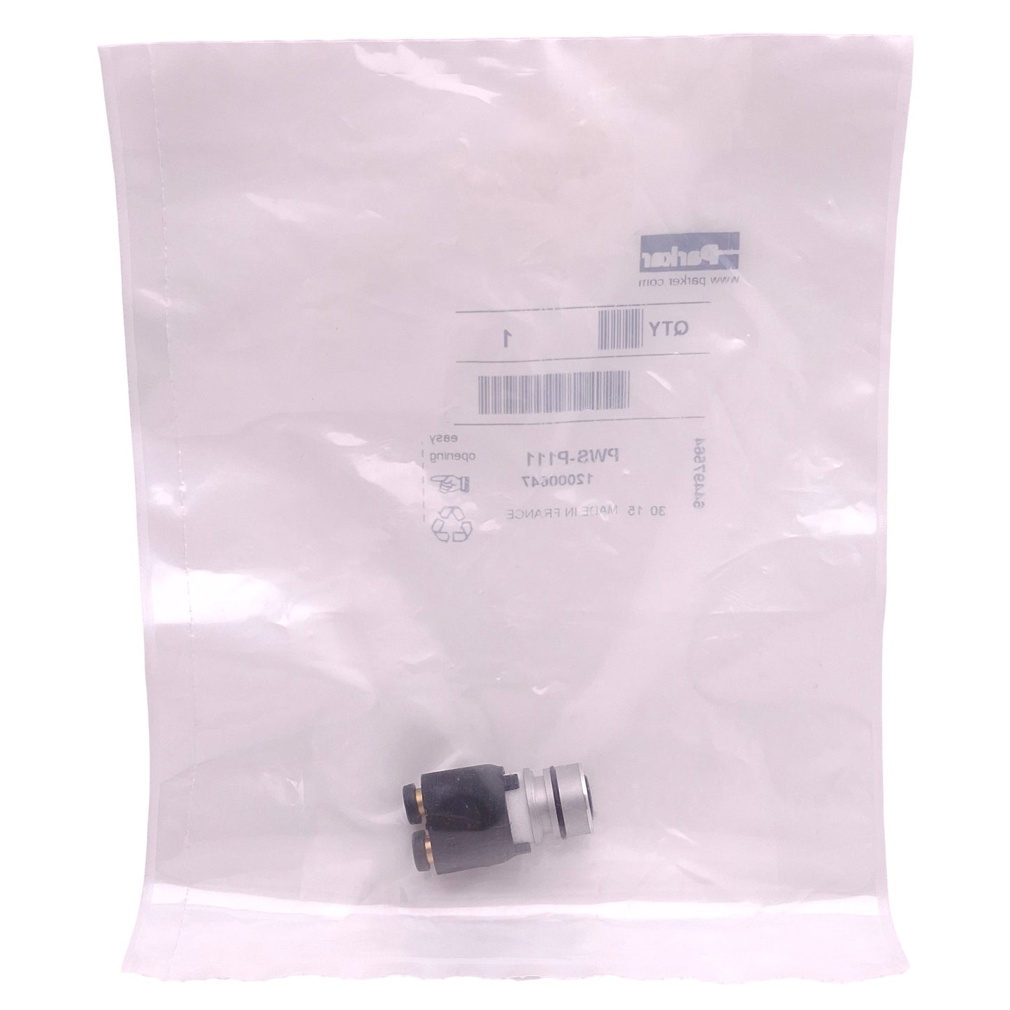 New Parker PWS-P111 Plug-In Pressure Sensor, N.O., ø4mm Push-In, 0-10bar, 90l/min