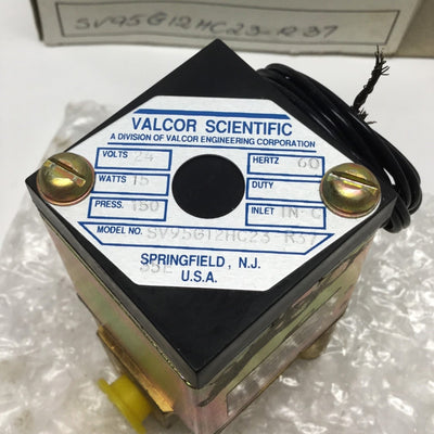 New – Open box Valcor SV95G12HC23-R37 Cryogenic Solenoid Valve 2-Way NC, 24VAC, 150psi, 1/8"NPT