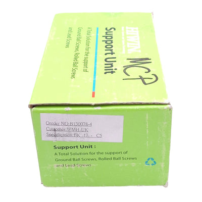 New Hiwin BK17 C5 Bearing Block Support Unit for Ballscrew, ø17mm Bore, 12.9kN Max