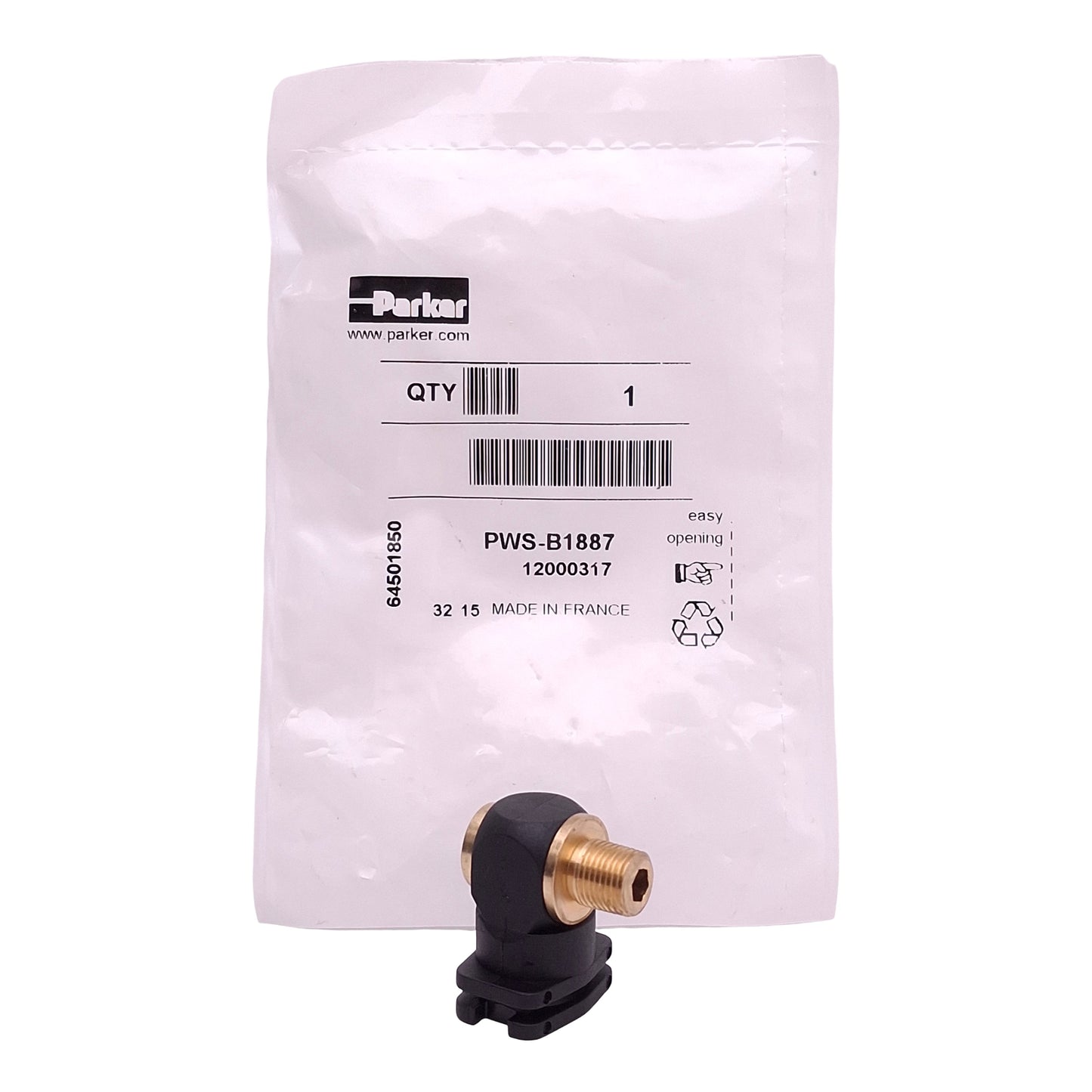 New Parker PWS-B1887 Banjo Socket, 1/8in NPT M/F, 3/16in Allen, 0-150psig