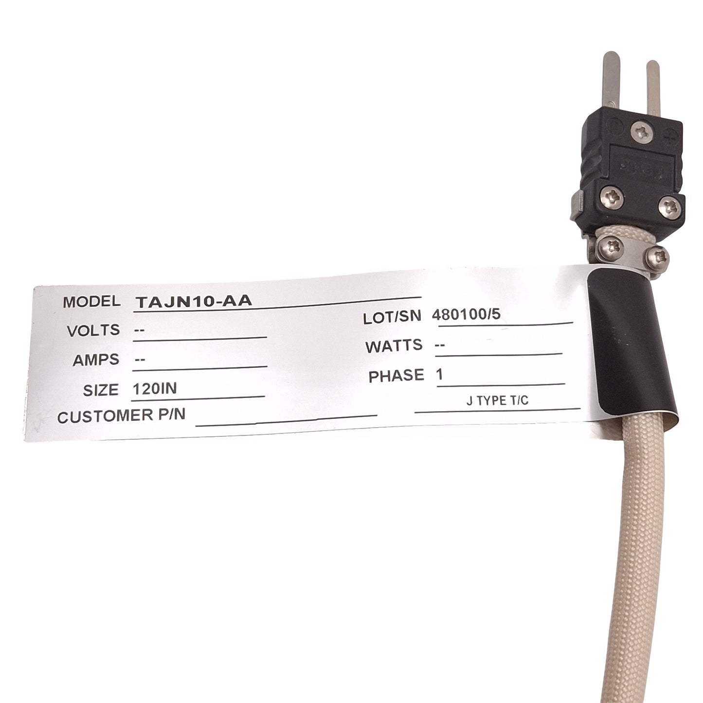 New BriskHeat TAJN10-AA Thermocouple Temperature Sensor Type-J, 10ft Long, Mini Plug