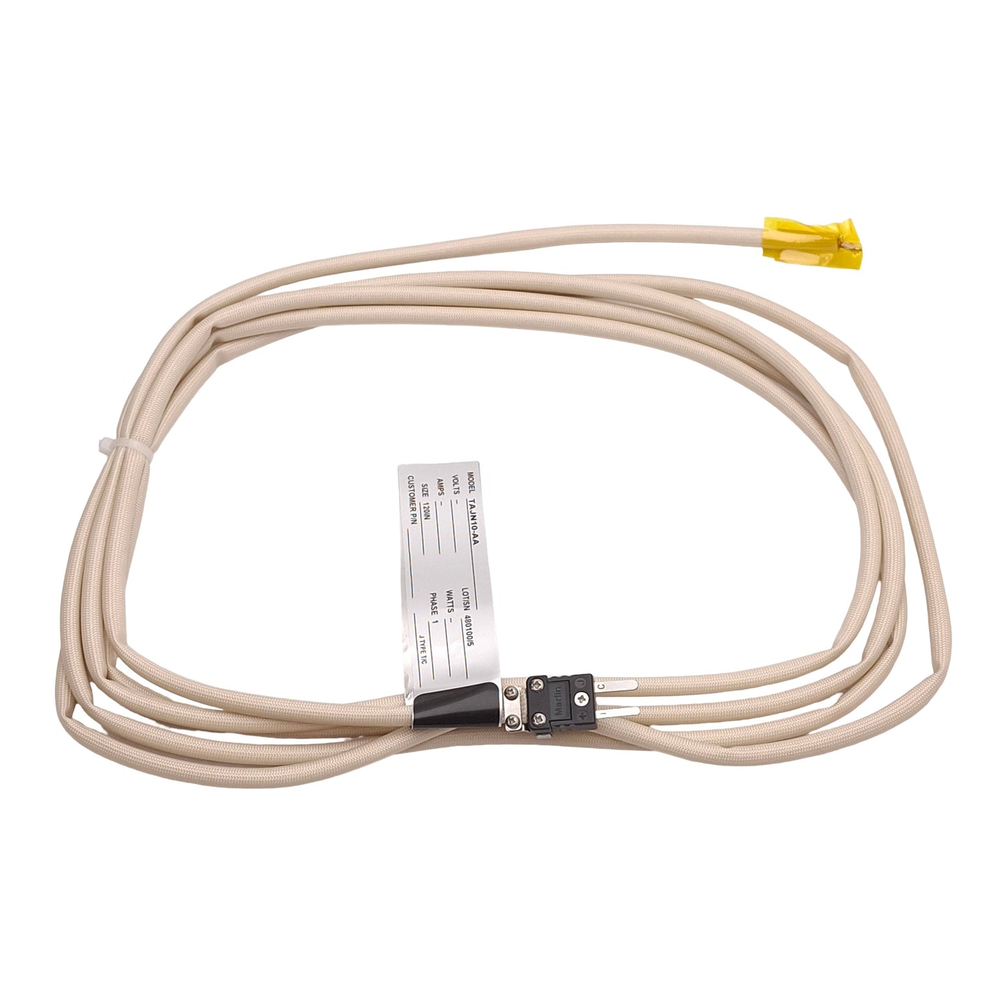 New BriskHeat TAJN10-AA Thermocouple Temperature Sensor Type-J, 10ft Long, Mini Plug