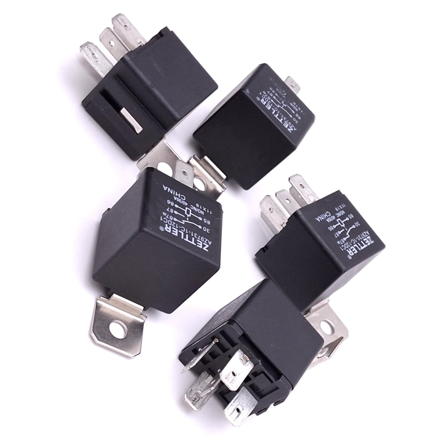Used Lot of 5 Zettler AZ9731-1C-12DC1 Mini-ISO Automotive Relays, SPDT, 12VDC Coil