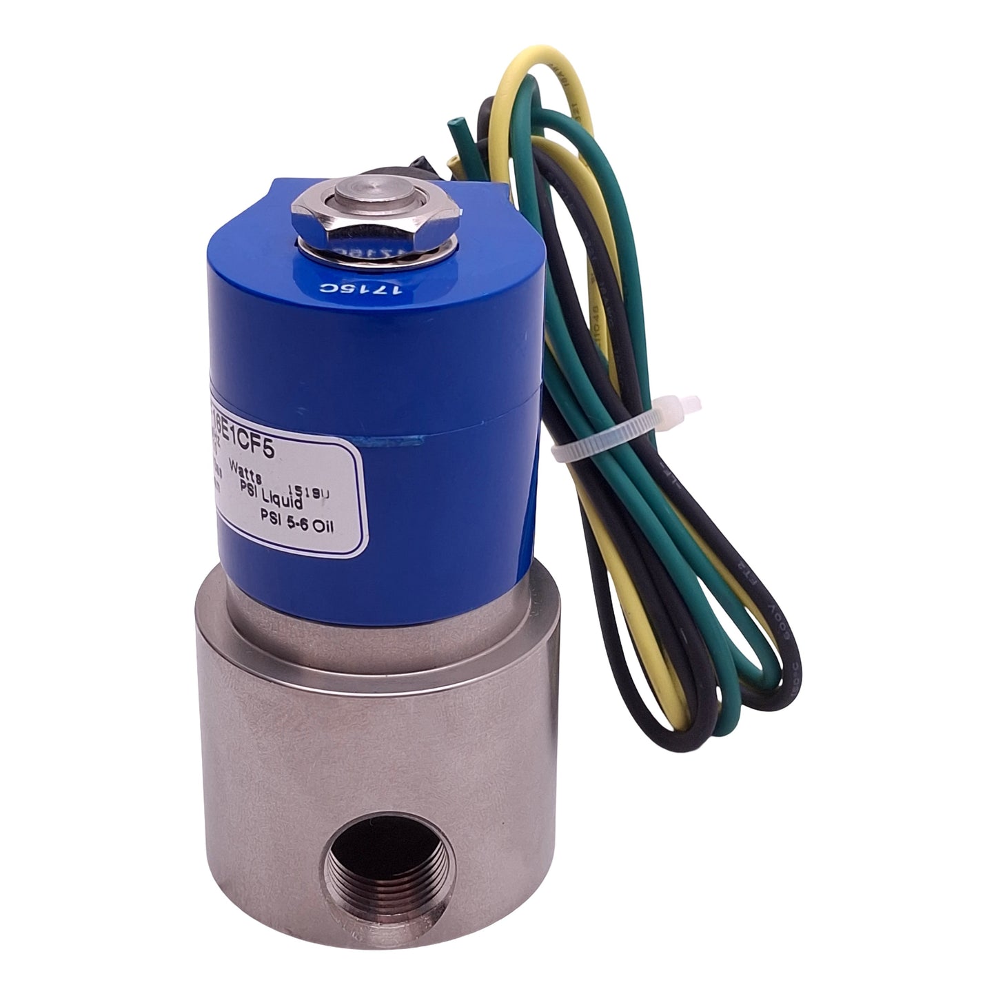 New GC Valves S401GF16E1CF5 Solenoid Valve, 2-Way N.C, 3/8in NPT, 50psi, 24VDC Coil