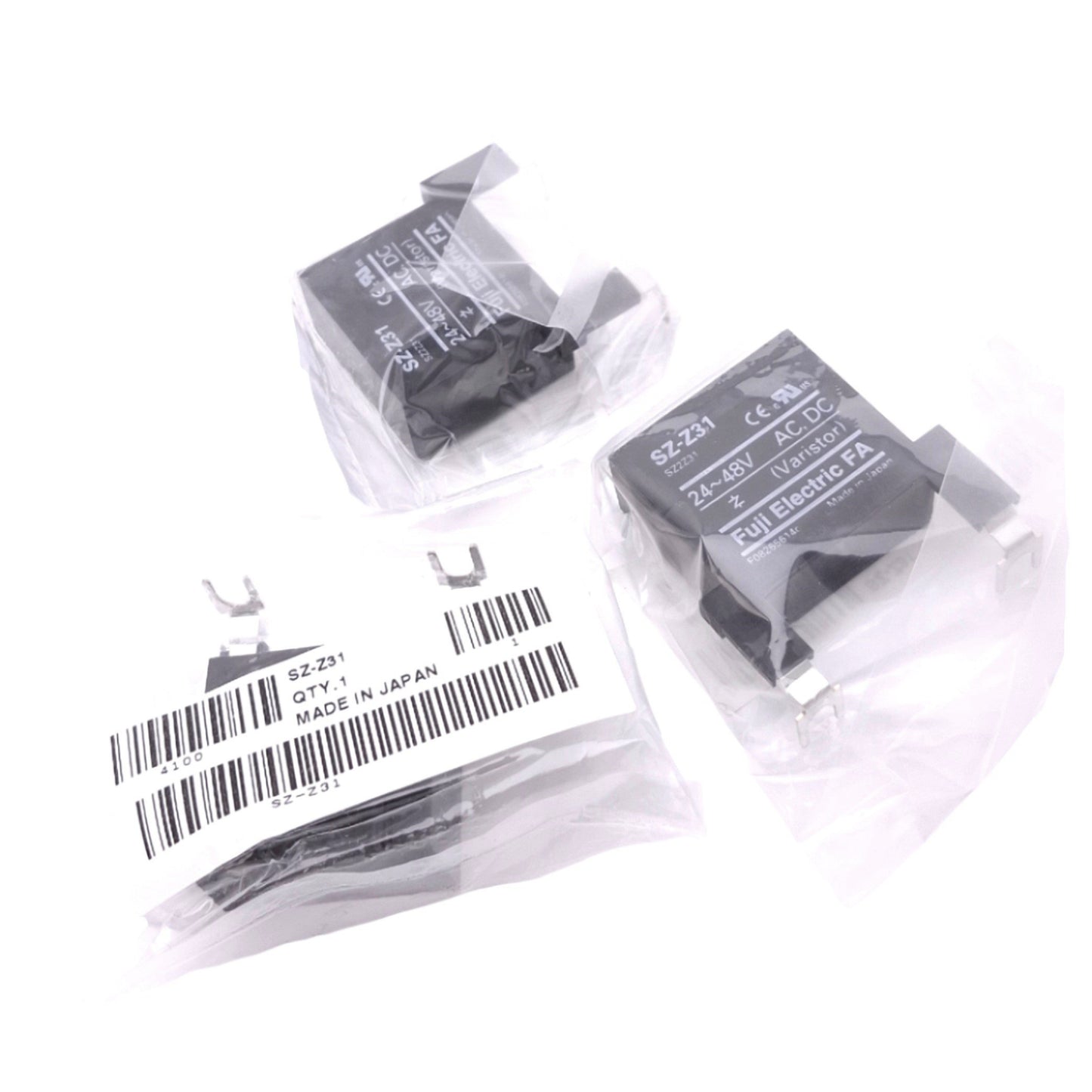 New Lot of 3 Fuji Electric SZ-Z31 Surge Suppressors, 24-48V, for SC-E Contactors