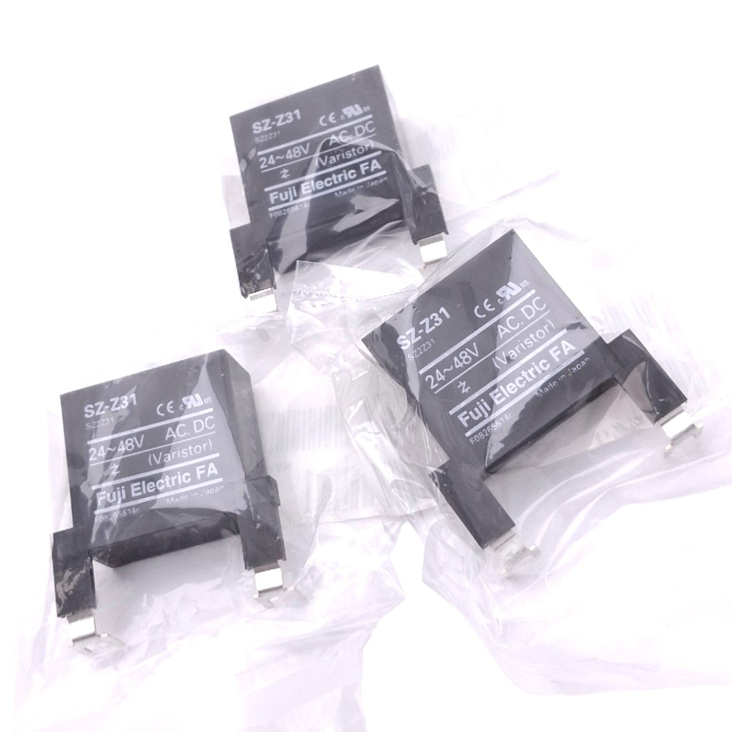 New Lot of 3 Fuji Electric SZ-Z31 Surge Suppressors, 24-48V, for SC-E Contactors