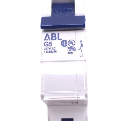 Used Altech ABL Sursum 1G5UM Circuit Breaker, 1-Pole, 5A, 277VAC Max, DIN Rail