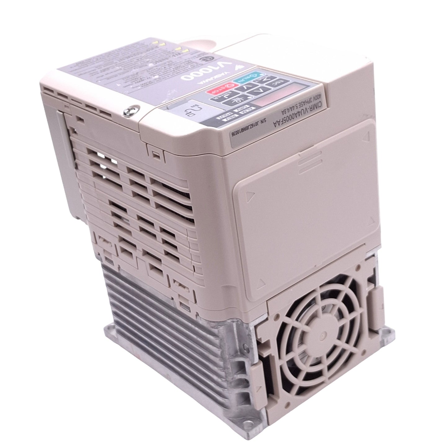 Used Yaskawa CIMR-VU4A0005FAA Variable Frequency Drive, 3ph 0-480VAC 0-400Hz, 3HP Max