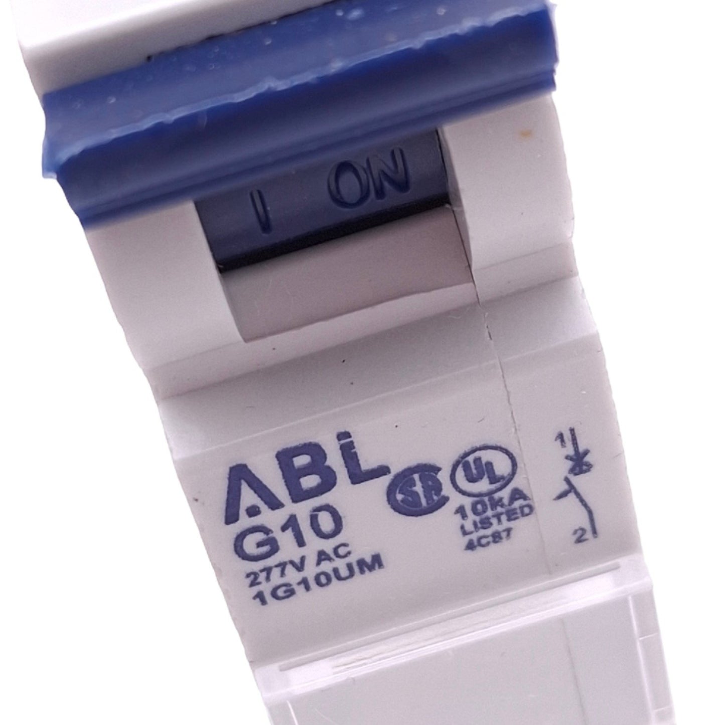 Used Altech ABL Sursum 1G10UM Circuit Breaker, 1-Pole, 10A, 277VAC Max, DIN Rail