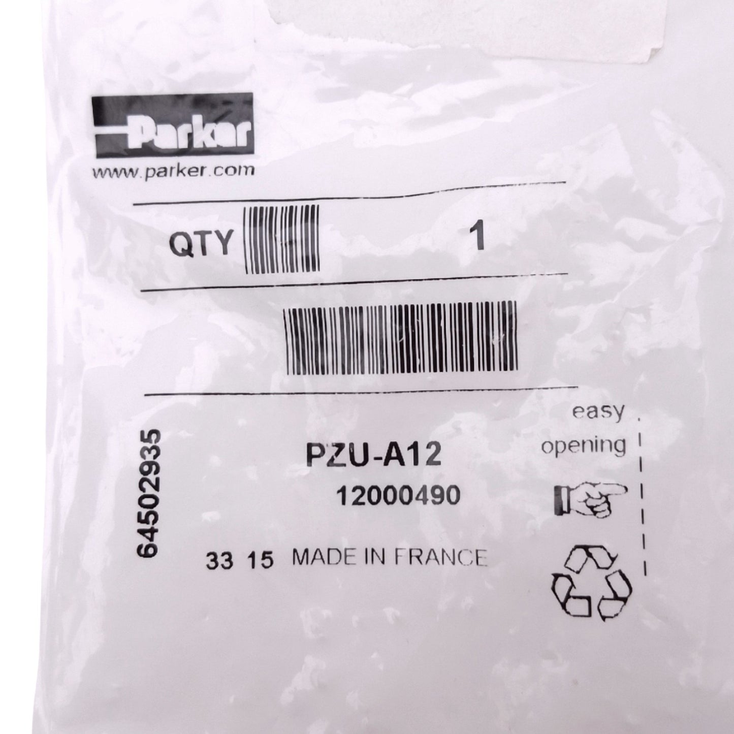 New Parker PZU-A12 Pneumatic Subbase for PRT Time Delay Relay, 3-Port, ø4mm P2C