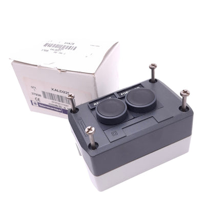 New Telemecanique XALD221 Switch Enclosure, ø22mm 2-Button 2NO, 6A 120VAC Max