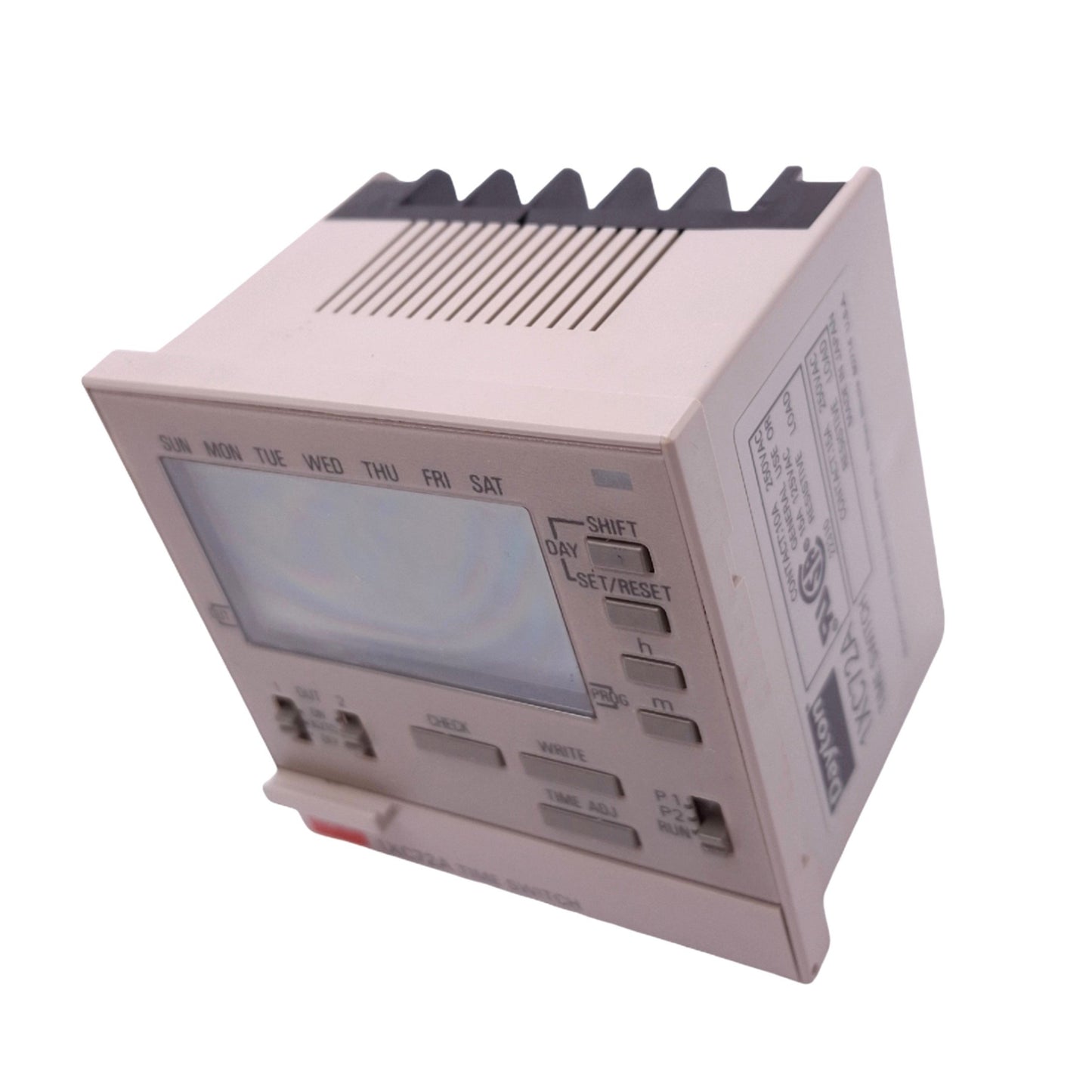 New Dayton 1XC72A Time Switch, 7-Day, SPST, 100-240VAC In, 10A 250VAC Max