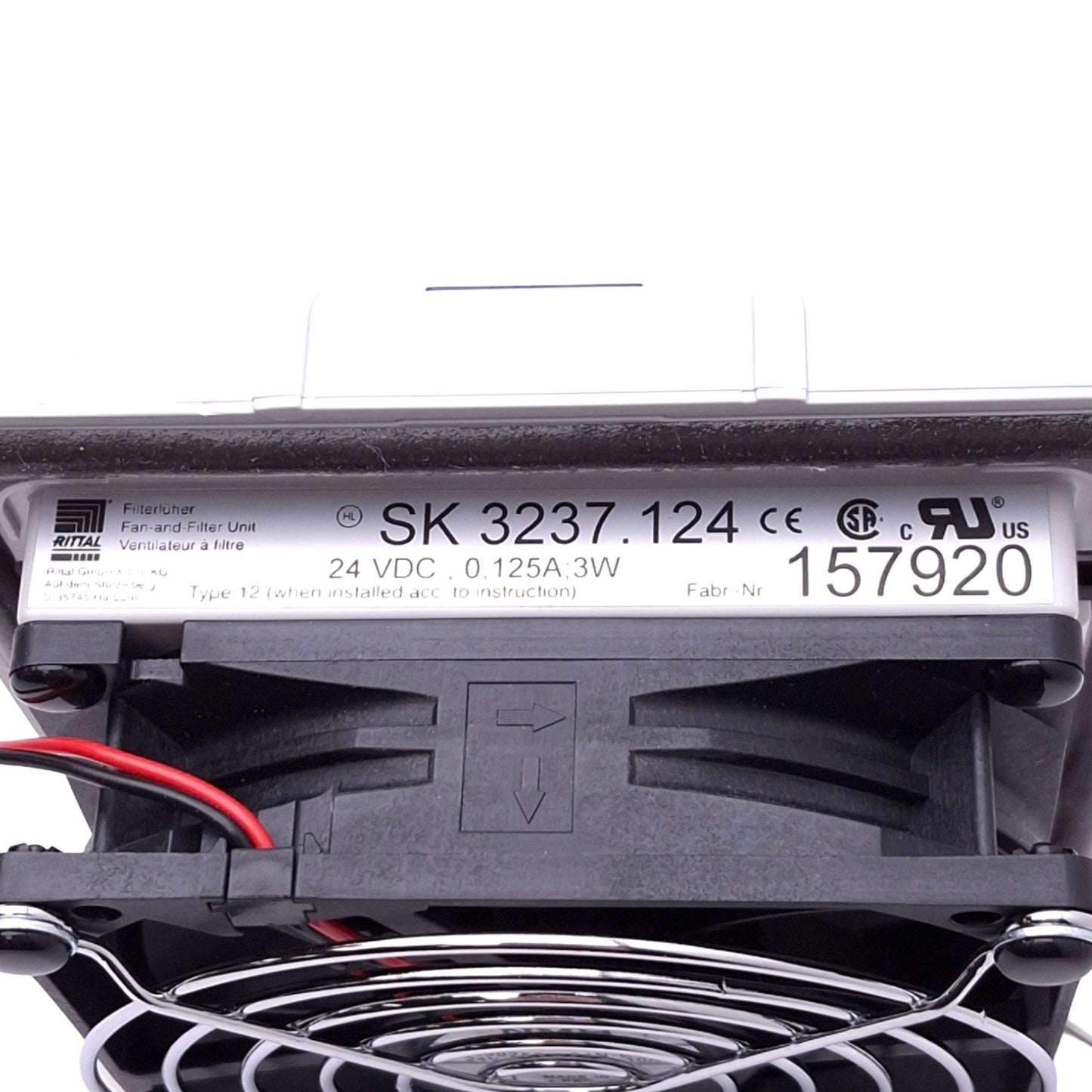 New Rittal SK 3237.124 TopTherm Enclosure Filter Fan Unit, 116.5mm, 24VDC 0.12A 3W