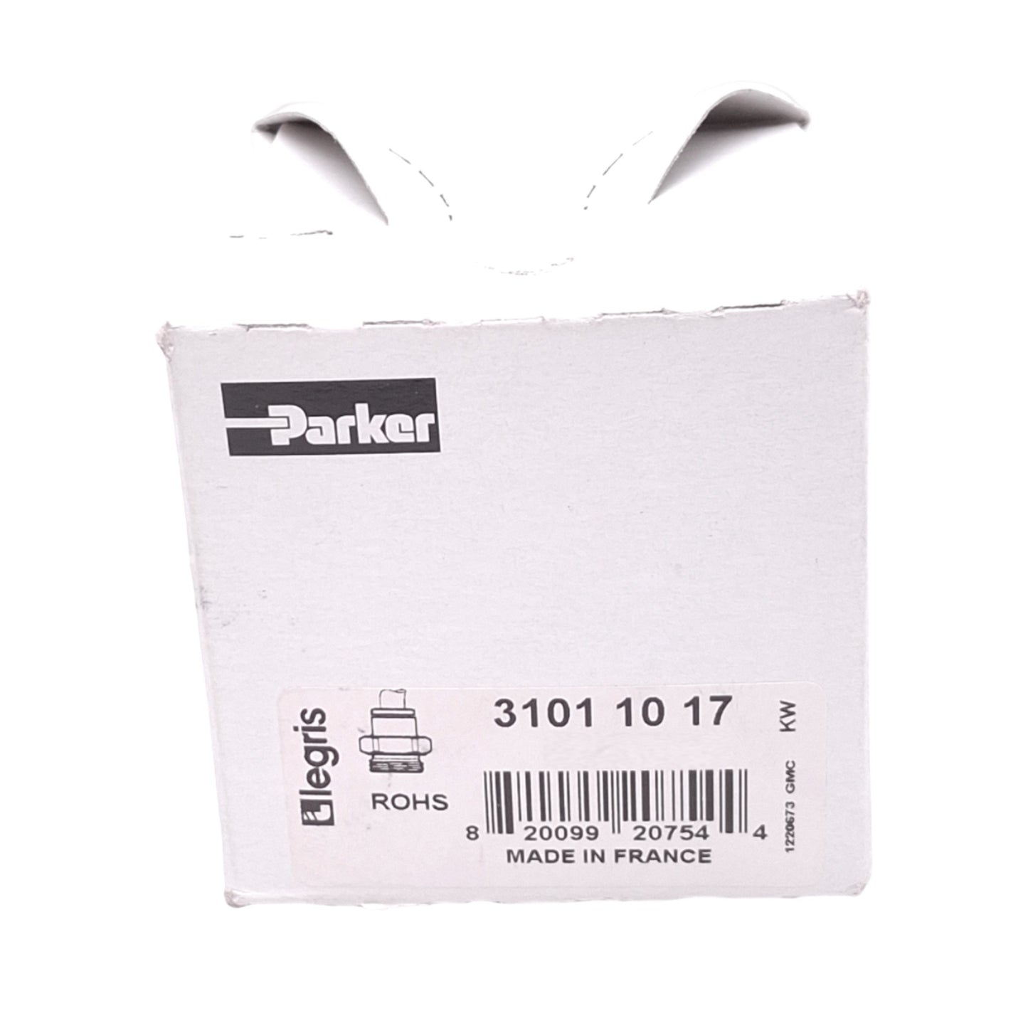 New Parker 3101 10 17 LF 3000 Pneumatic Fitting, 3/8in Male BSPP to 10mm P2C, 290psi