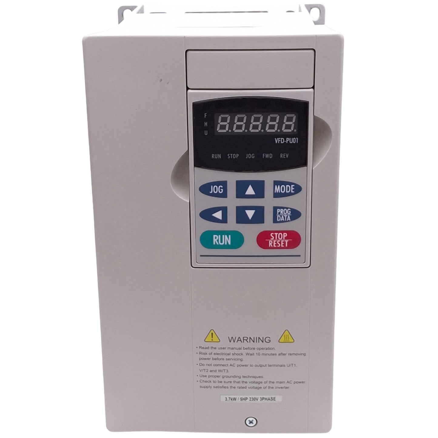 Used Delta VFD037B23A Variable Frequency Drive, 5HP, 3-Phase 0-240VAC 0.1-400Hz 17A