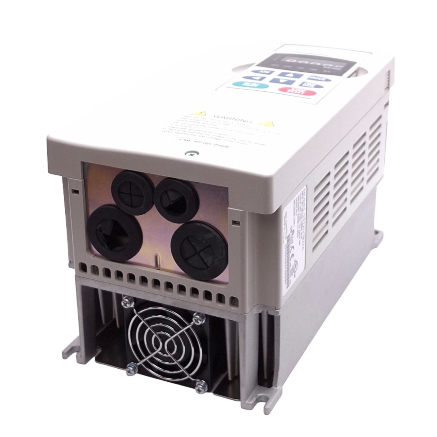 Used Delta VFD037B23A Variable Frequency Drive, 5HP, 3-Phase 0-240VAC 0.1-400Hz 17A