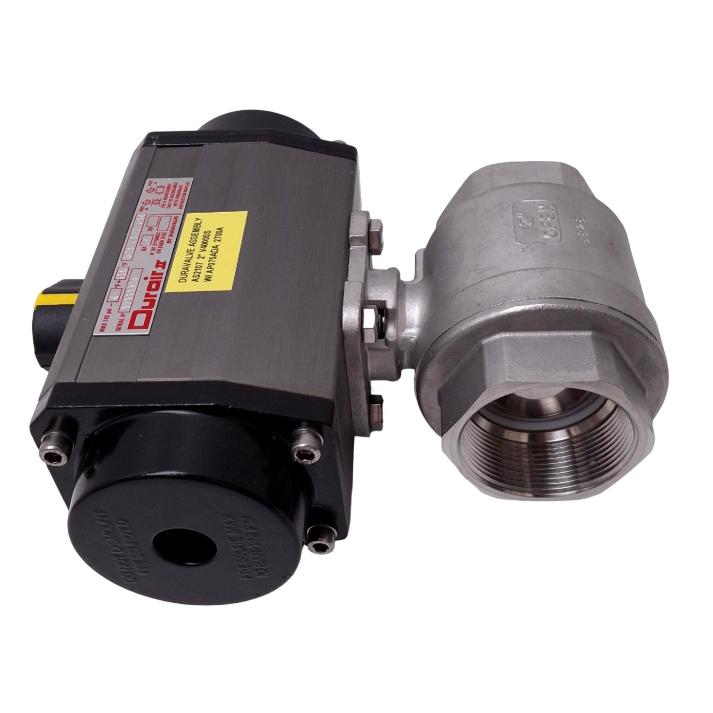 New Duravalve 075 F5 7 Q14 Durair II Assembly, 145psi Max, 1/4in NPT, 2in NPT Valve